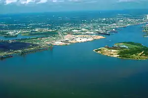 Image 50Aerial view of the port of Mobile (from Alabama)