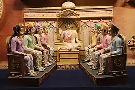 Ashtadiggajas with Sri Krishnadevraya