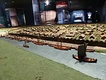 Scale model of Aarhus in the Viking Age