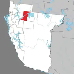 Location within Témiscamingue RCM.