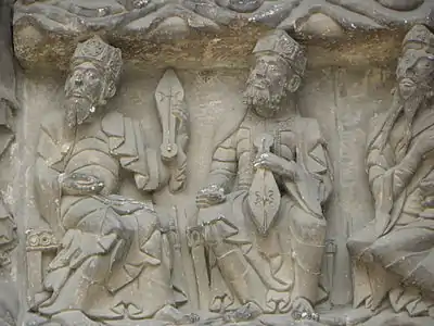 Detail of the Wise Men in the Moissac Abbey (11th-12th century)