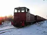 TU7A-3333 with freight train