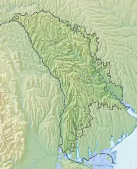 Location of Ghidighici reservoir in Moldova.