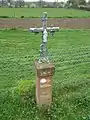 A cross from the Santiago de Compostela pilgrimage.