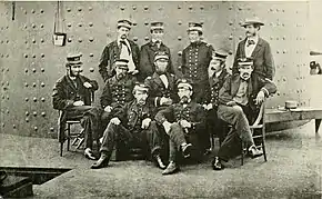 photo showing original Officers of Monitor in 1862