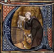 Image 32Monastic cellarer tasting wine, from Li Livres dou Santé (French manuscript, late 13th century) (from History of wine)