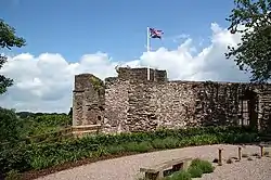 Ruins of the 12th century castle at Monmouth