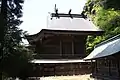 Honden, built in 1753, remodeled in 1856 (Shimane Prefectural Tangible Cultural Property)