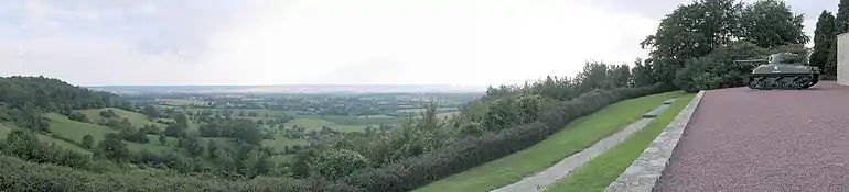 View of the battleground from the Memorial de Montormel