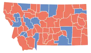 Montana Presidential Election Results by County, 2008