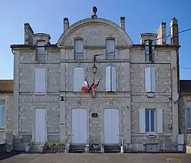 The town hall and school in Montboyer