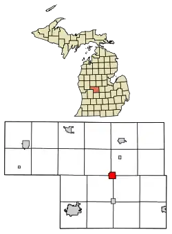 Location of Stanton within Montcalm County, Michigan