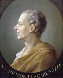 Image 10Montesquieu, who argued for the separation of the powers of government (from Liberalism)