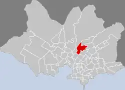 Location of Casavalle in Montevideo