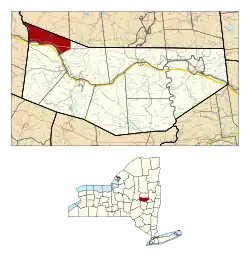 Location in Montgomery County and the state of New York.