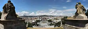 The view over Barcelona from outside the Palau Nacional on Montjuïc.