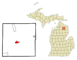 Location of Atlanta, Michigan