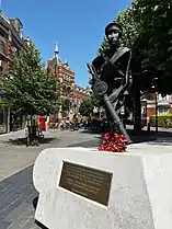 Monument in London to Albert Mckenzie for his role in the raid