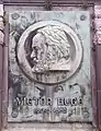 Portrait of Victor Hugo, Monument in Waterloo, Belgium.