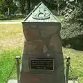 Monument to the Unknown Scout was dedicated on February 13, 1948. Dedicated to the unknown boy scout in honor of all boy scouts of Sierra Madre past and present who served in World War 2, February 13, 1948.