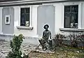 Monument to the poet Đura Jakšić in front of Đura Jakšić Home in Skadarlija