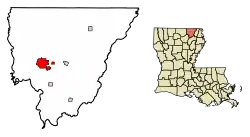 Location in Morehouse Parish, Louisiana