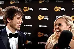 Morgan and Kelsea being interviewed by Australian radio before the romance was made public