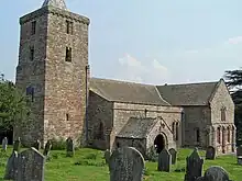 Image 41St Laurence's Church, Morland : with "the only tower of Anglo-Saxon character in the NW counties", according to Pevsner. Tower possibly built by order of Siward, Earl of Northumbria, sometime between 1042 and 1055; nave possibly later (1120) (from History of Cumbria)