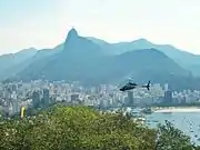 The Corcovado and Christ the Redeemer as seen from Sugarloaf Mountain.