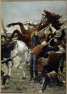 Mort de Bara by Jean-Joseph Weerts (1883), illustrating the use of the scythe