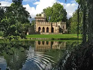 Mosburg with pond