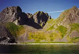 View of Mosken, seen from the sea