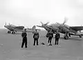 Warming up prior to taxiing (105 Squadron)