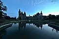 Moszna Castle at blue hour