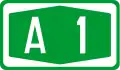 Croatian A1 motorway shield