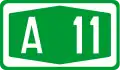 A11 motorway shield