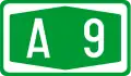 A9 motorway shield