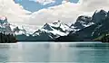 Mt. Julian, centered, from Maligne Lake