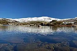 View of Mount Kosciuszko and the Etheridge Range from the headwaters of the Snowy River