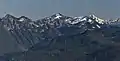 Northwest aspect of Mount Tommy Thompson (centered) seen from Sauk Mountain