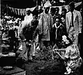 Lady Mountbatten planting a tree at Qutb Minar