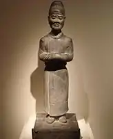 Mourning attendant wearing panling lanshan, Tang Dynasty