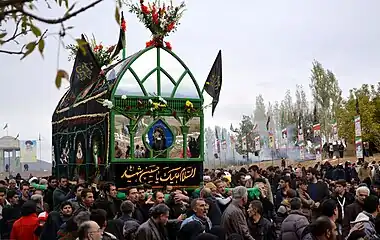 In Iran, nakhl  symbolizes Husayn's bier