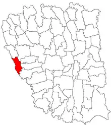 Location in Galați County