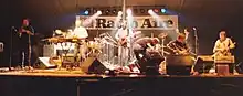 Moving Hearts on stage at the Leeds Folk Festival, 1983