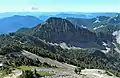 Abiel Peak (centered), Mt. Rainier on the horizon