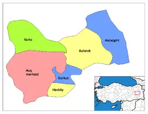 Districts of Muş