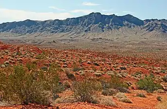 Muddy Mountains seen from the Valley of Fire State Park, Nevada