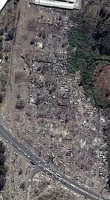 Evicted area seen from above