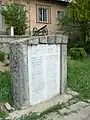 The monument to the fallen in the wars in the village.